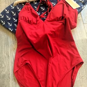 Michael Kors Signal Red Swimsuit